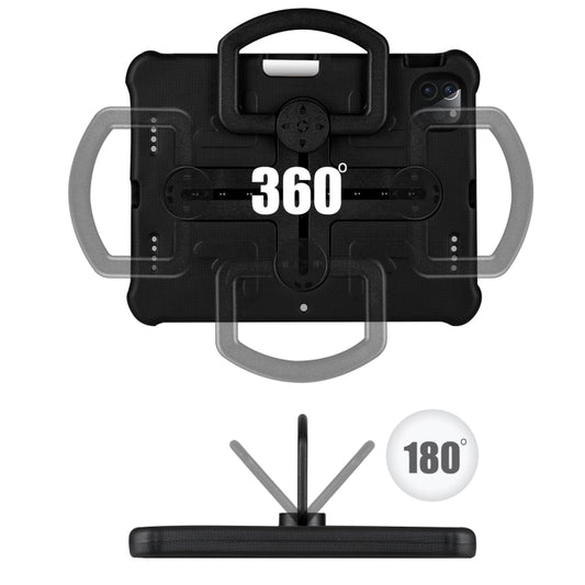 Shield 360 Rotation Handle EVA Shockproof PC Tablet Case For iPad Air 11 2024/Pro 11 2018/2020/2021/Air 4/Air 5 10.9(Black) by buy2fix