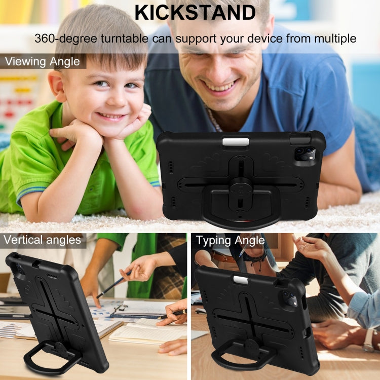 Shield 360 Rotation Handle EVA Shockproof PC Tablet Case For iPad Air 11 2024/Pro 11 2018/2020/2021/Air 4/Air 5 10.9(Black) by buy2fix