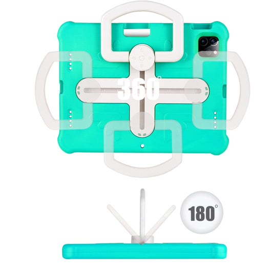 Shield 360 Rotation Handle EVA Shockproof PC Tablet Case For iPad Air 11 2024/Pro 11 2018/2020/2021/Air 4/Air 5 10.9(Mint Green Beige) by buy2fix