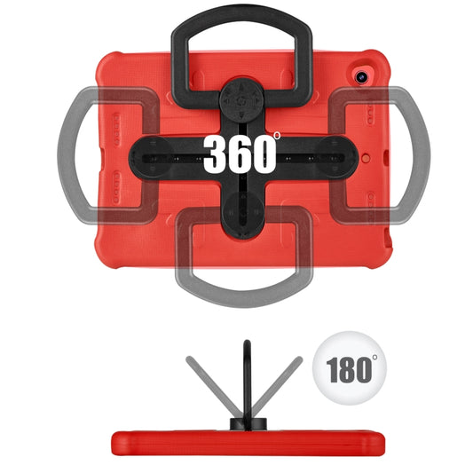 Shield 360 Rotation Handle EVA Shockproof PC Tablet Case For iPad 10.2 2019/2020/2021/Pro 10.5 2017/Air 2019 (Red Black) - iPad 10.2 Cases by buy2fix | Online Shopping UK | buy2fix