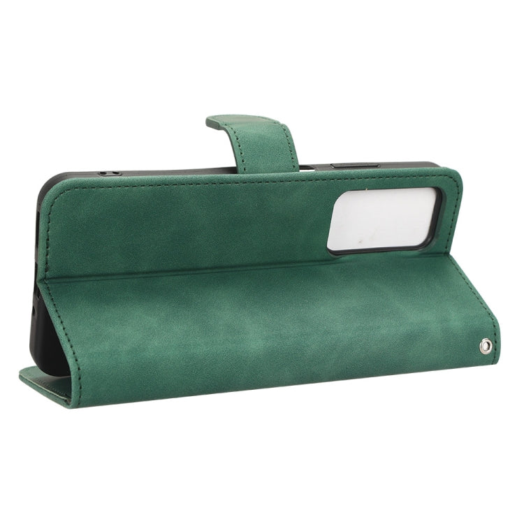 For Blackview A85 Skin Feel Magnetic Flip Leather Phone Case(Green) by buy2fix