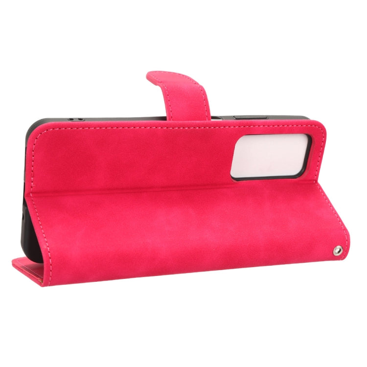 For Blackview A85 Skin Feel Magnetic Flip Leather Phone Case(Rose Red) by buy2fix