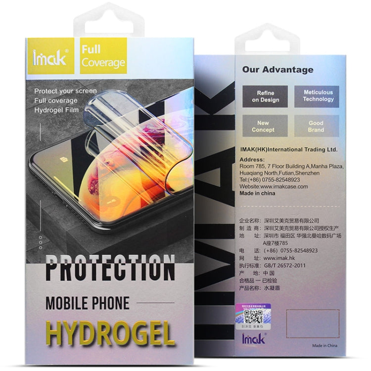 For OnePlus Ace 2V 5G 2pcs imak Curved Full Screen Protector Hydrogel Film Back Protector by imak