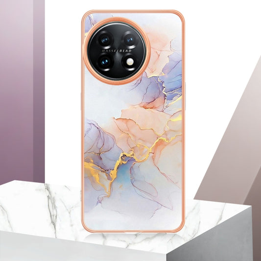 For OnePlus 11 Electroplating IMD TPU Phone Case(White Marble) by buy2fix