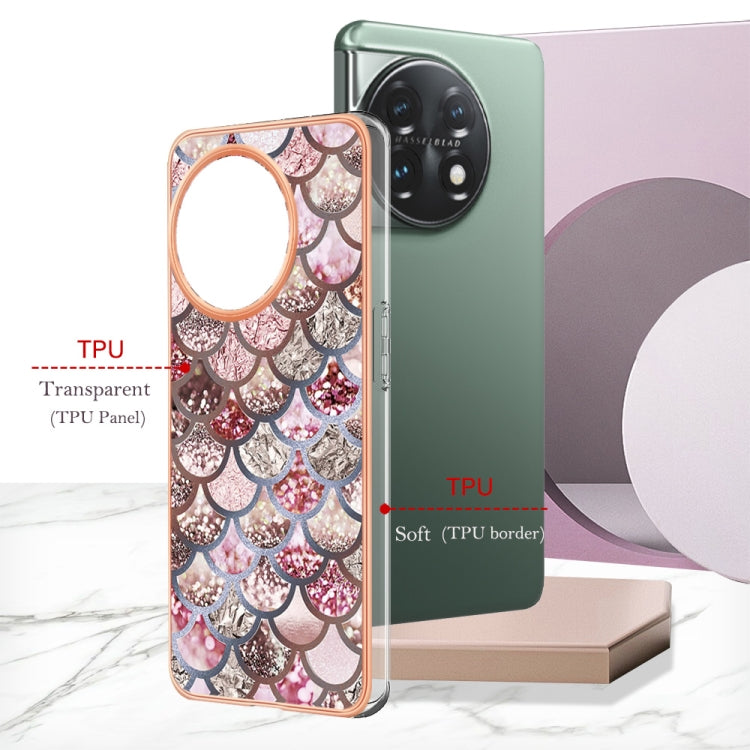 For OnePlus 11 Electroplating IMD TPU Phone Case(Pink Scales) by buy2fix