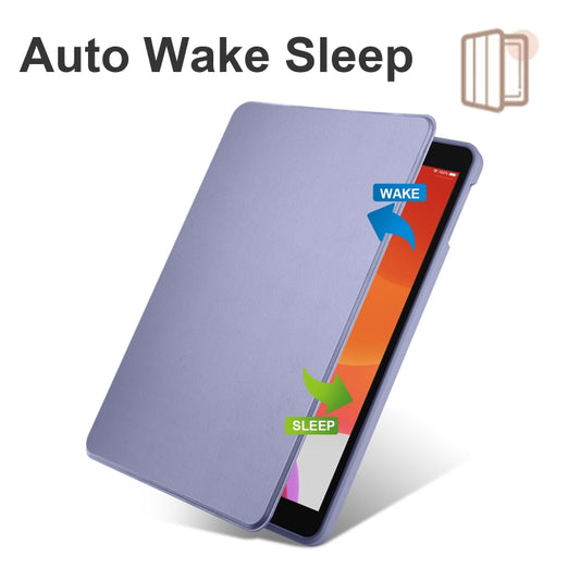 For iPad Air / Air 2 / 9.7 2018 / 2017 Acrylic 360 Degree Rotation Holder Tablet Leather Case(Lavender) - iPad 9.7 (2018) & (2017) Cases by buy2fix | Online Shopping UK | buy2fix