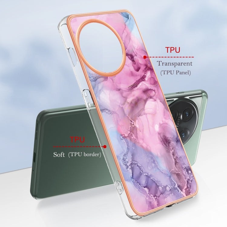 For OnePlus 11 Electroplating Marble Dual-side IMD Phone Case(Pink 013) by buy2fix