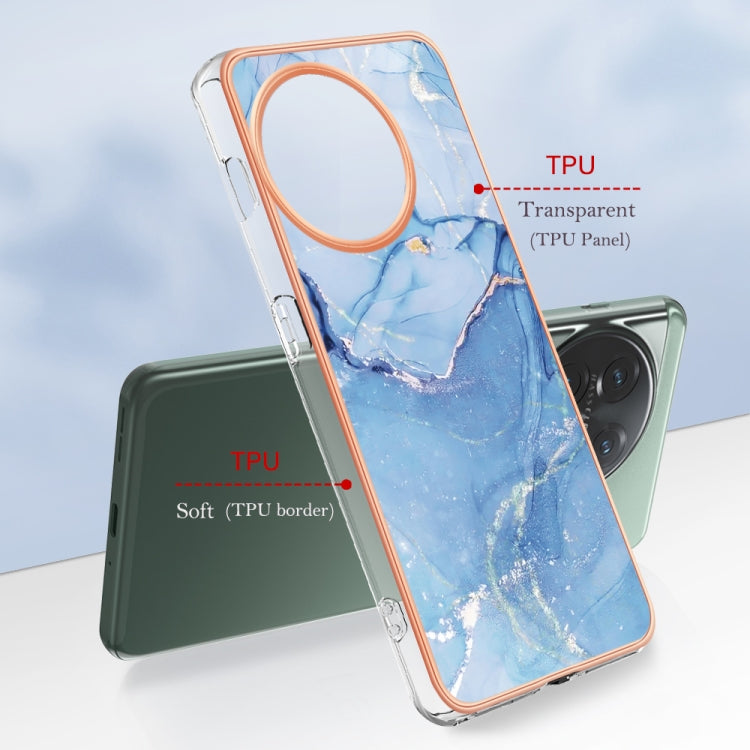 For OnePlus 11 Electroplating Marble Dual-side IMD Phone Case(Blue 018) by buy2fix