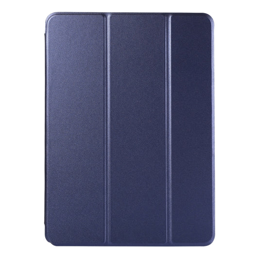 For iPad Air 13 2024 / Pro 12.9 2020 Non-buckle Double-sided Magnetic Flip Leather Tablet Case With Holder & Sleep / Wake-up Function(Dark Blue) by buy2fix