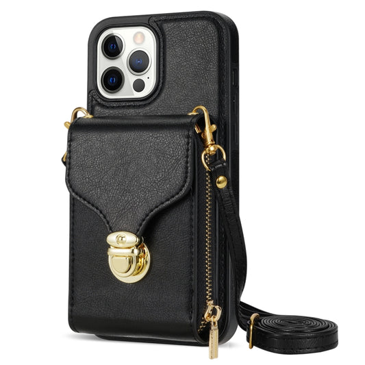 For iPhone 13 Pro Zipper Hardware Card Wallet Phone Case(Black) - iPhone 13 Pro Cases by buy2fix | Online Shopping UK | buy2fix