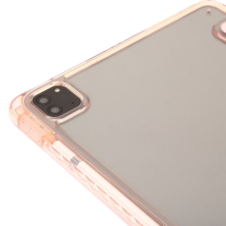 Clear Acrylic Leather Tablet Case For iPad Air 13 2025 / 2024 / Pro 12.9 2022/ 2021 / 2020 / 2018(Pink) by buy2fix