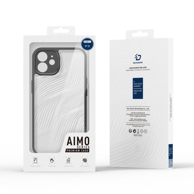 For iPhone 12 DUX DUCIS Aimo Series Frosted Feel Phone Case(Black) by DUX DUCIS