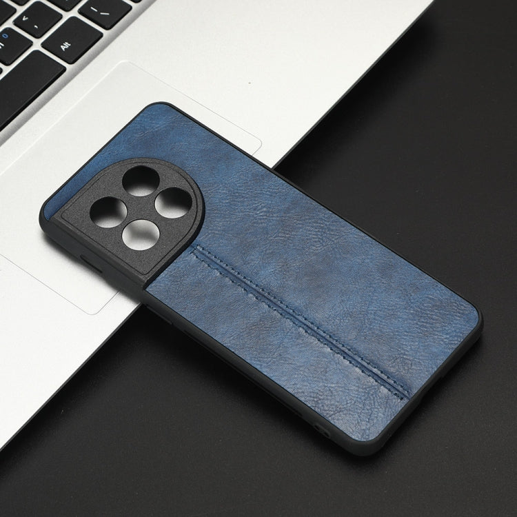 For OnePlus 11 5G Sewing Cow Pattern Skin PC + PU + TPU Phone Case(Blue) by buy2fix