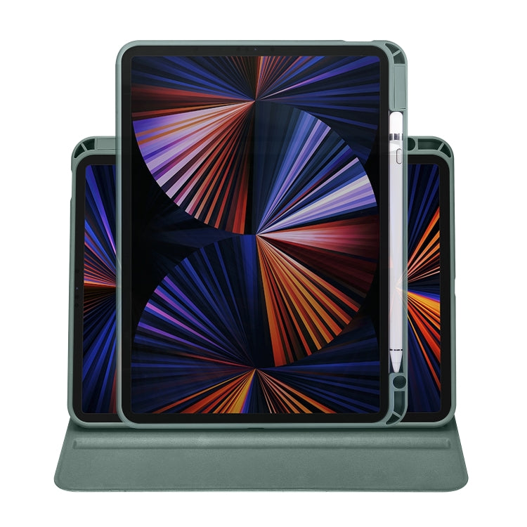 Acrylic 360 Degree Rotation Holder Tablet Leather Case For iPad Air 13 2025 / 2024 / Pro 12.9 2022(Pine Green) - iPad Pro 12.9 (2022/2021) Cases by buy2fix | Online Shopping UK | buy2fix