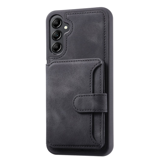For Samsung Galaxy A15 4G / 5G Skin Feel Dream RFID Anti-theft PU Card Bag Phone Case(Black) by buy2fix