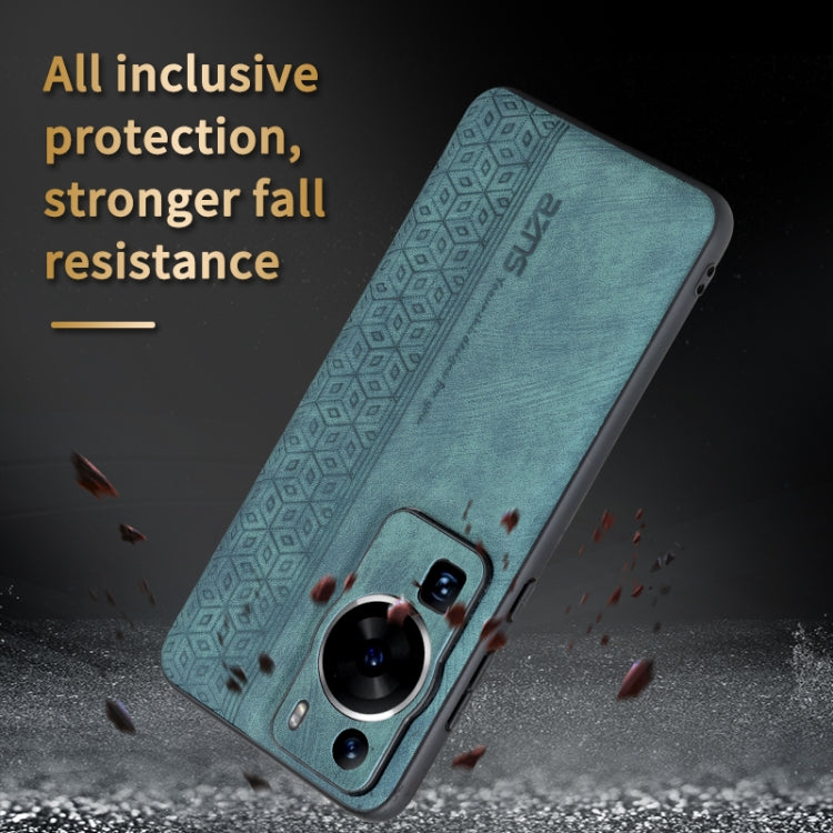 For Huawei P60 / P60 Pro AZNS 3D Embossed Skin Feel Phone Case(Brown) by AZNS