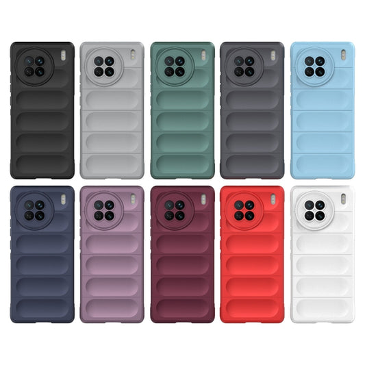 For vivo X90 5G Magic Shield TPU + Flannel Phone Case(Wine Red) by buy2fix