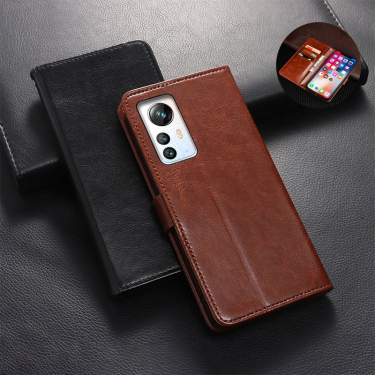 For Blackview A85 idewei Crazy Horse Texture Leather Phone Case with Holder(Brown) by idewei