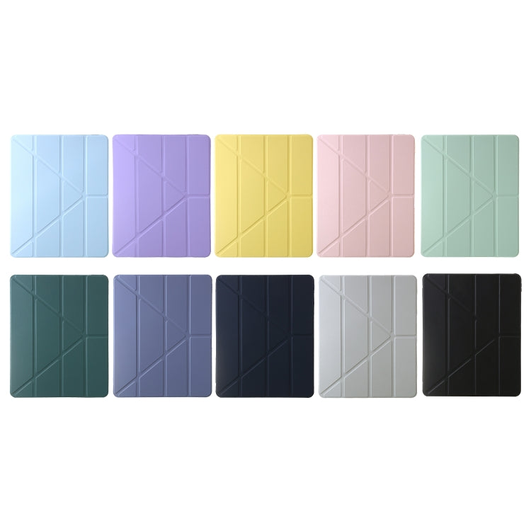 For iPad 10.2 2021 / 2020 / 10.5 Clear Acrylic Deformation Leather Tablet Case(Dark Blue) - iPad 10.2 Cases by buy2fix | Online Shopping UK | buy2fix