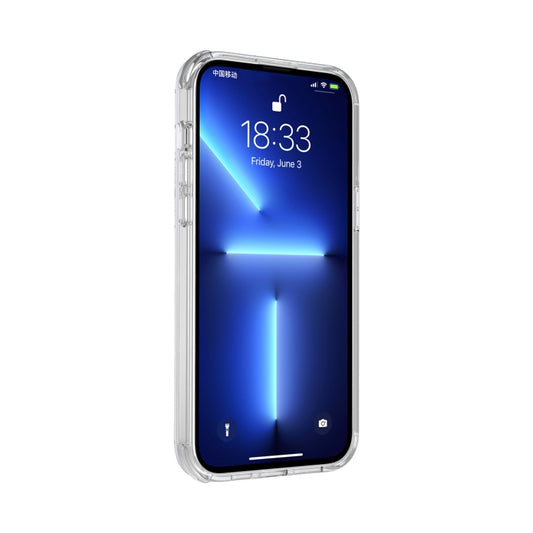 For iPhone 14 Plus Magsafe Magnetic Airbag Shockproof TPU + PC Phone Case(Transparent White) by buy2fix