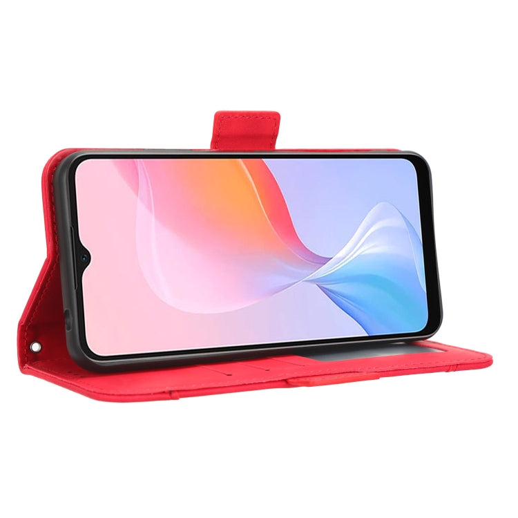 For Blackview A85 Skin Feel Calf Texture Card Slots Leather Phone Case(Red) by buy2fix
