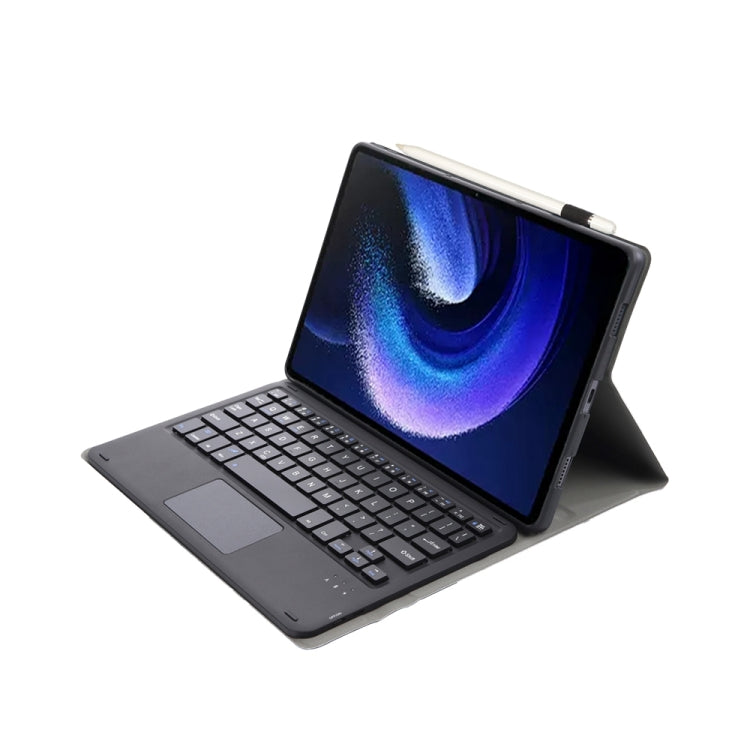 For Xiaomi Pad 6 / Pad 6 Pro A0N7-A Lambskin Texture Ultra-thin Bluetooth Keyboard Leather Case with Touchpad(Black) by buy2fix
