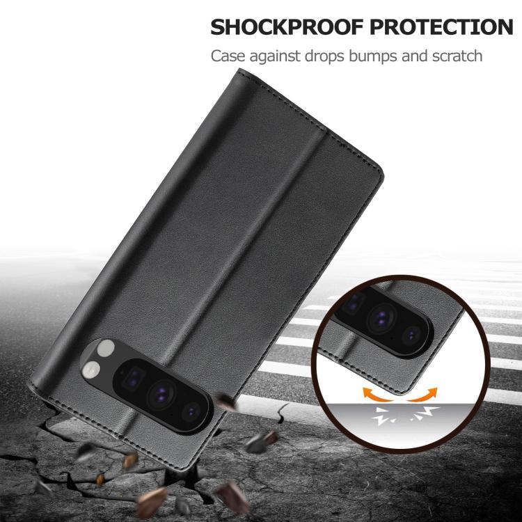 For Google Pixel 10 Pro XL LC.IMEEKE Calf Texture Flip Leather Phone Case(Black) - Google Cases by LC.IMEEKE | Online Shopping UK | buy2fix