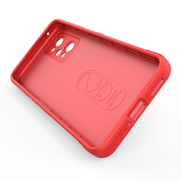 For Realme GT2 Magic Shield TPU + Flannel Phone Case(Wine Red) by buy2fix