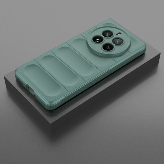 For Realme 12 Pro 5G / 12 Pro+ Magic Shield TPU + Flannel Phone Case(Dark Green) by buy2fix