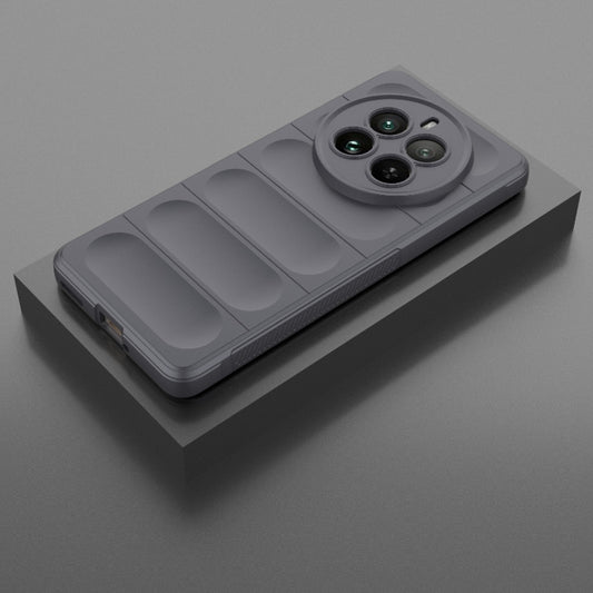 For Realme 12 Pro 5G / 12 Pro+ Magic Shield TPU + Flannel Phone Case(Dark Grey) by buy2fix