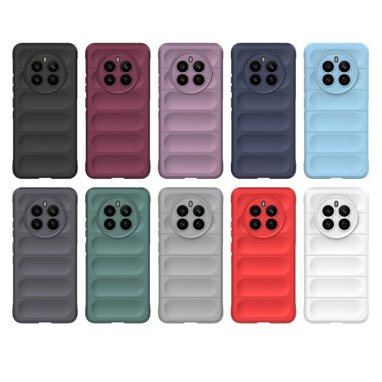 For Realme 12+ 5G Global Magic Shield TPU + Flannel Phone Case(Dark Grey) by buy2fix