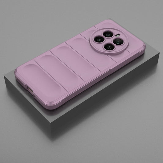 For Realme 12+ 5G Global Magic Shield TPU + Flannel Phone Case(Purple) by buy2fix