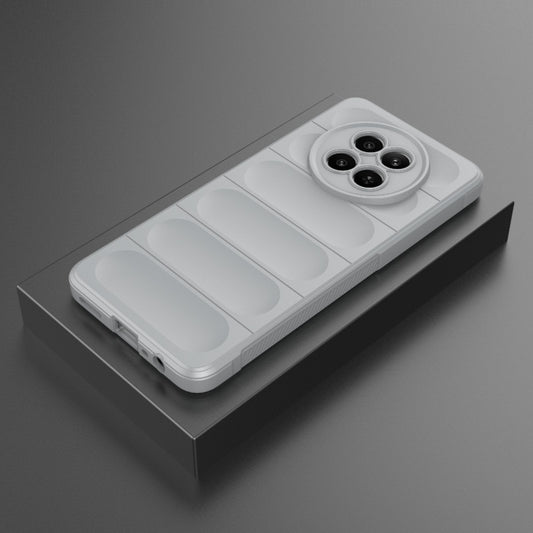 For Realme 12 5G Global Magic Shield TPU + Flannel Phone Case(Grey) by buy2fix