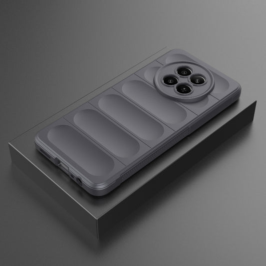 For Realme 12 5G Global Magic Shield TPU + Flannel Phone Case(Dark Grey) by buy2fix