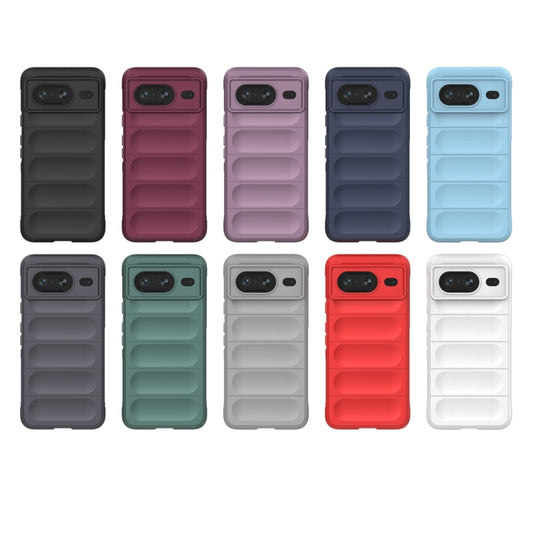 For Google Pixel 8 5G Magic Shield TPU + Flannel Phone Case(White) by buy2fix