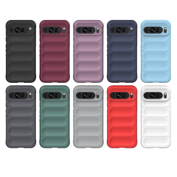 For Google Pixel 9 Pro XL 5G Magic Shield TPU + Flannel Phone Case(Black) by buy2fix