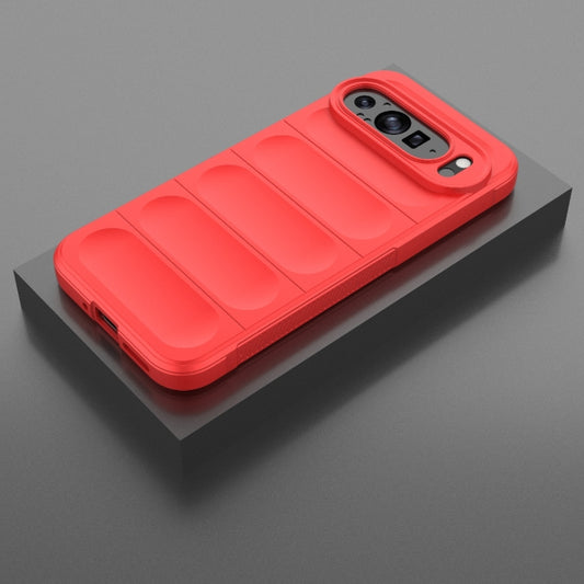 For Google Pixel 9 Pro XL 5G Magic Shield TPU + Flannel Phone Case(Red) by buy2fix