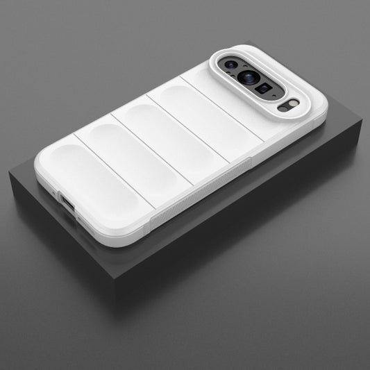 For Google Pixel 9 Pro XL 5G Magic Shield TPU + Flannel Phone Case(White) by buy2fix