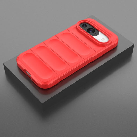 For Google Pixel 9 5G Global Magic Shield TPU + Flannel Phone Case(Red) by buy2fix