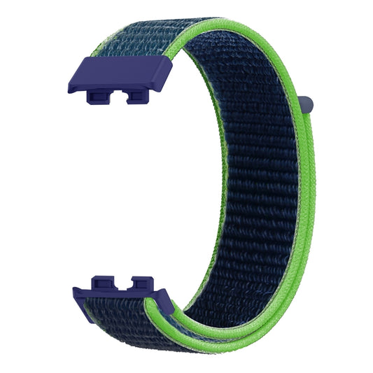For Huawei Band 8 16mm Woven Nylon Loop Watch Band(Lime Green) by buy2fix