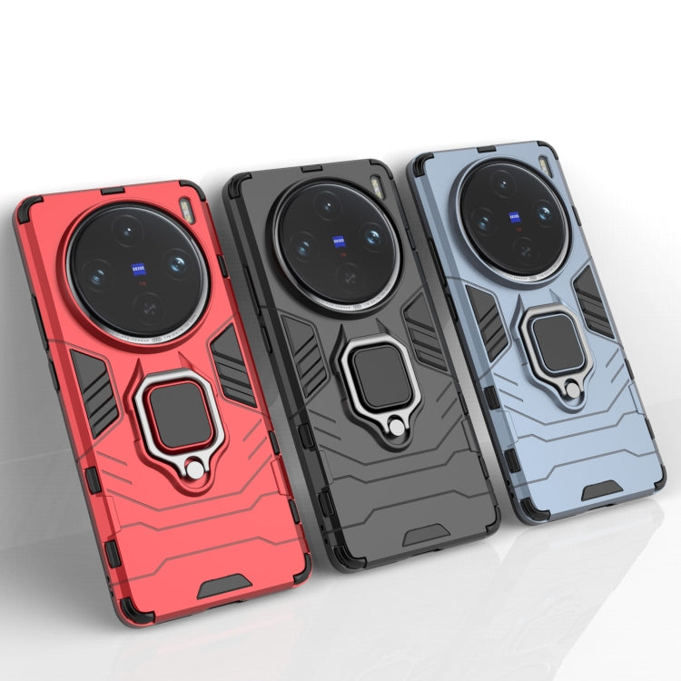 For vivo X100 Pro 5G Magnetic Ring Holder PC + TPU Phone Case(Black) by buy2fix