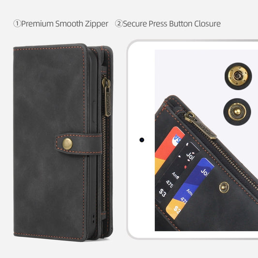 For iPhone 14 Pro Zipper Wallet Magnetic Detachable Leather Phone Case(Black) - iPhone 14 Pro Cases by buy2fix | Online Shopping UK | buy2fix