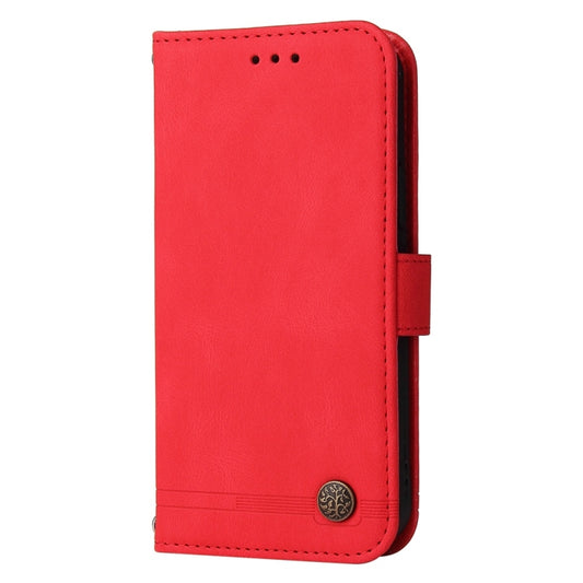 For Realme 13 Pro / 13 Pro+ / 12 Pro Skin Feel Life Tree Metal Button Leather Phone Case(Red) by buy2fix