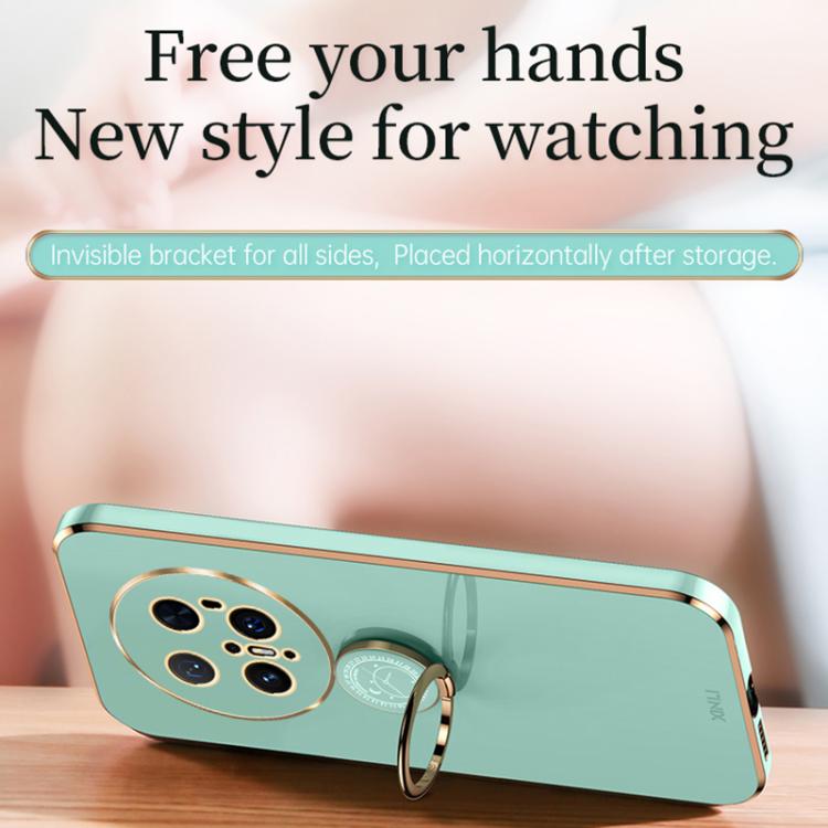 For Huawei Mate 70 Pro / 70 Pro+ XINLI Straight Edge 6D Electroplate TPU Phone Case with Ring Holder(Celestial Blue) - Huawei Cases by XINLI | Online Shopping UK | buy2fix