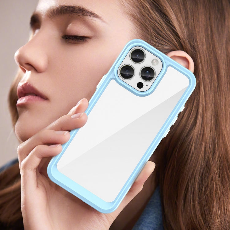 For iPhone 16 Pro Max Colorful Series Acrylic + TPU Phone Case(Blue) by buy2fix