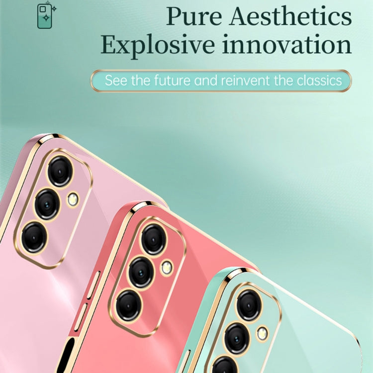 For Samsung Galaxy A15 XINLI Straight Edge 6D Electroplate TPU Phone Case(Black) by XINLI