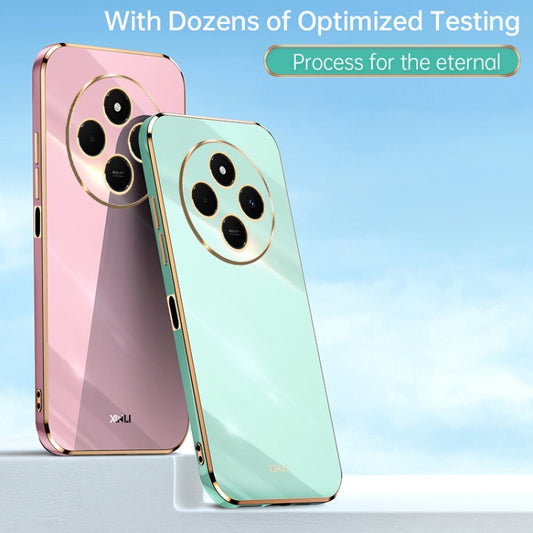 For Redmi 14 4G XINLI Straight Edge 6D Electroplate TPU Phone Case(Mint Green) by XINLI