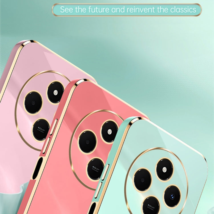 For Redmi 14 4G XINLI Straight Edge 6D Electroplate TPU Phone Case(Mint Green) by XINLI