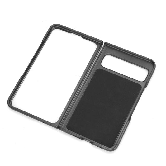 For Google Pixel Fold Sewing Cow Pattern Skin PC + PU + TPU Phone Case(Black) by buy2fix