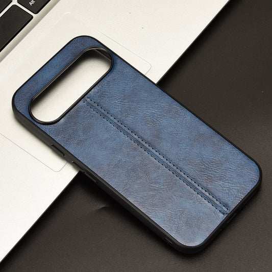 For Google Pixel 9 Sewing Cow Pattern Skin PC + PU + TPU Phone Case(Blue) by buy2fix